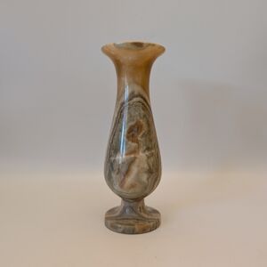 Elegant Marble Vase - Brown and Gray